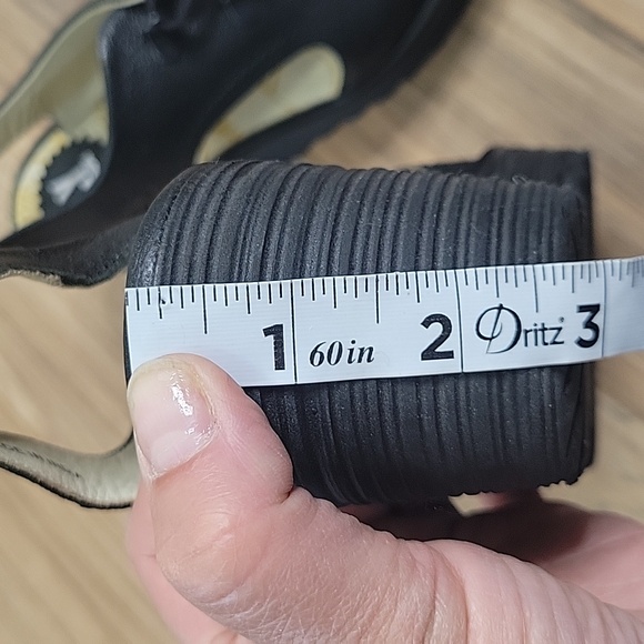 Fly London Ylva Black Leather Wedge Sandals - Picture 10 of 16